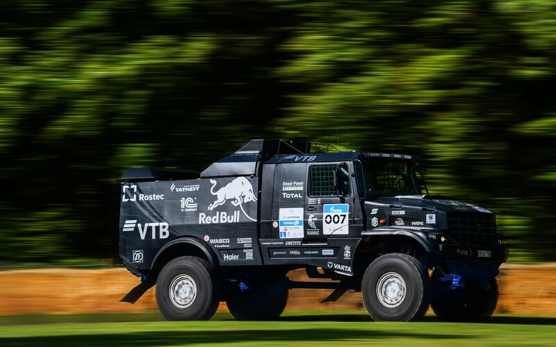 Racing Truck on Grass — Black