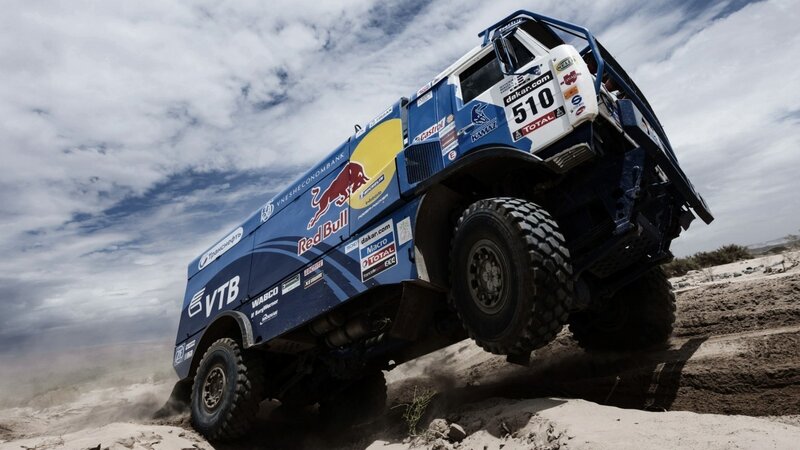 Racing Truck on Sand — Blue