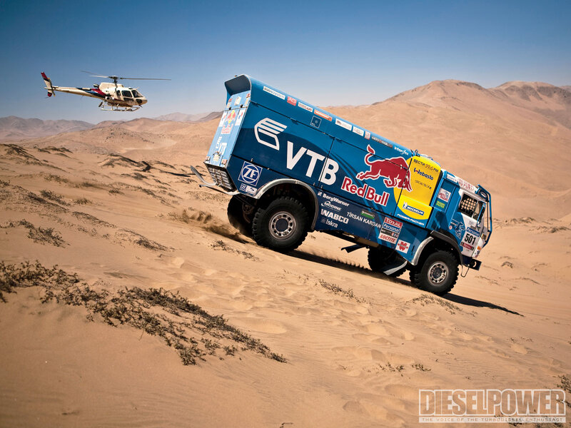 Racing Truck on Sand Dune — Blue
