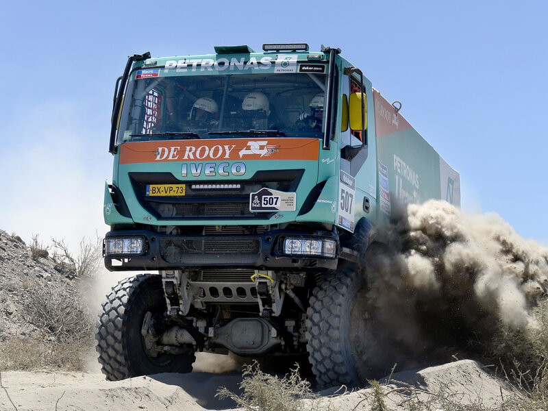 Racing Truck on Sand — Teal