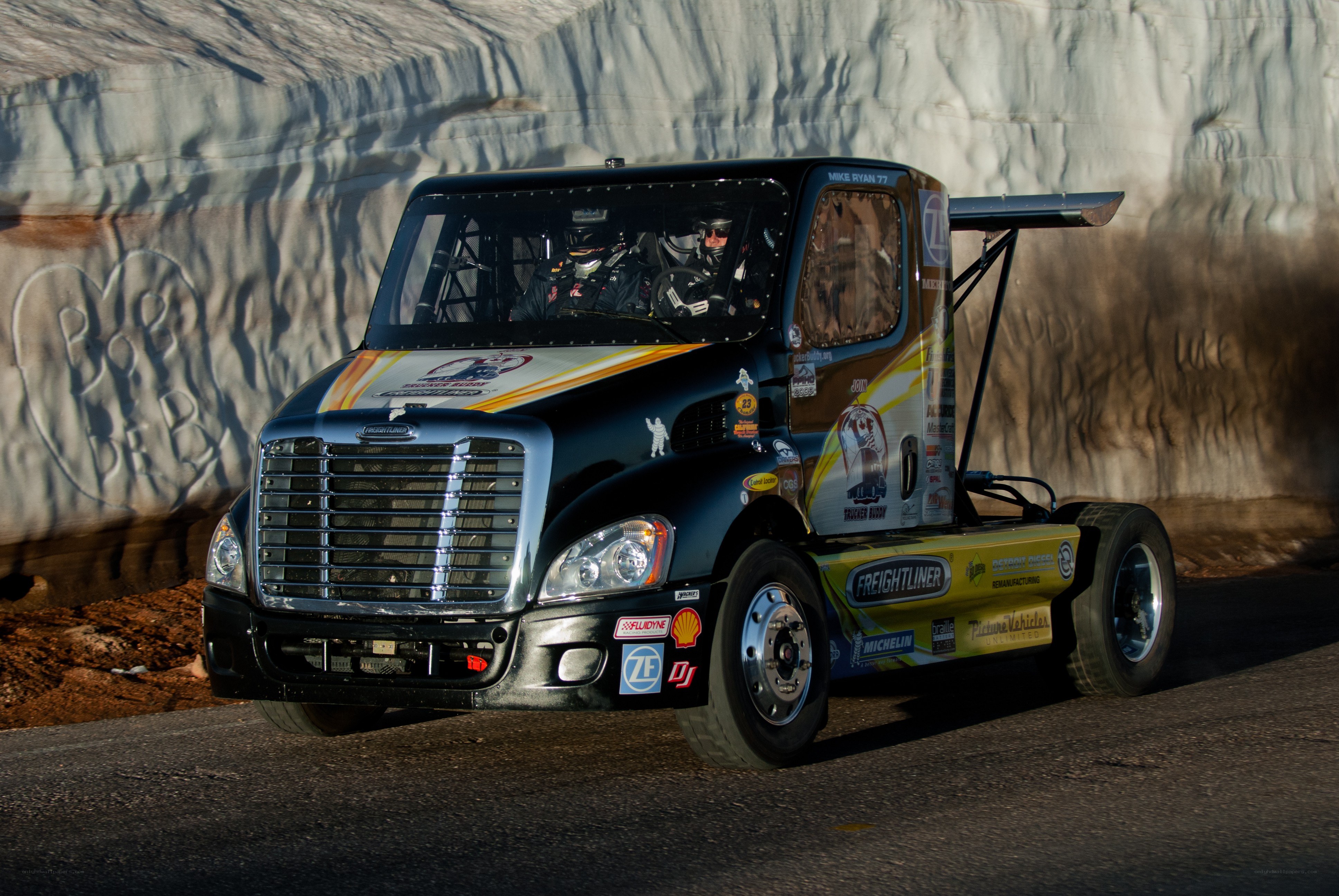 racing truck on track