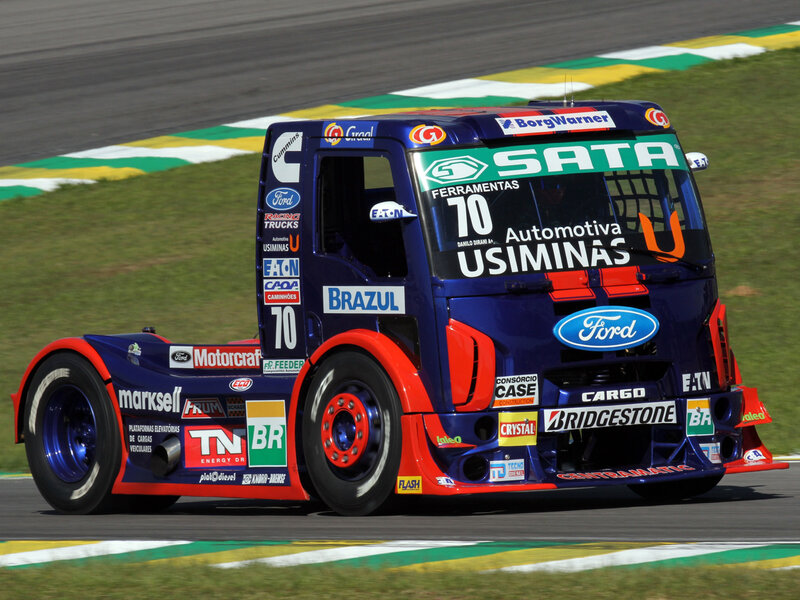 Racing Truck on Track — Blue