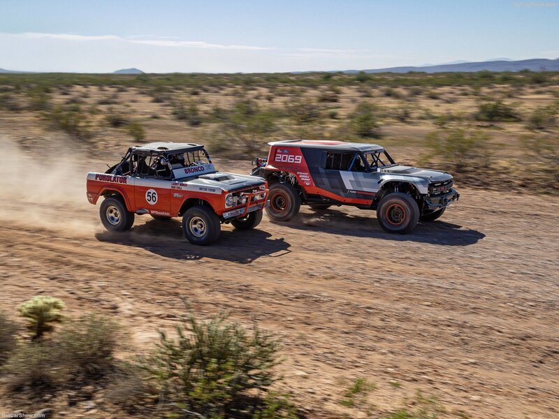 Racing Trucks in Desert — Brown