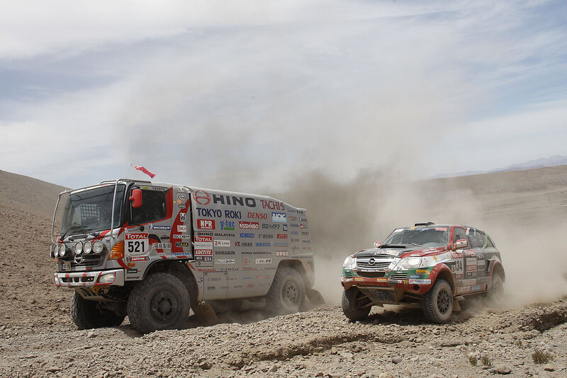 Racing Trucks in Desert