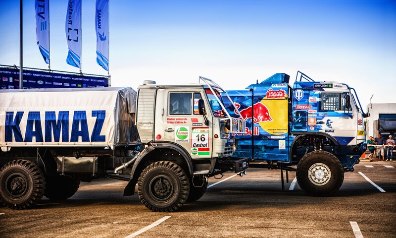 Racing Trucks in Pit