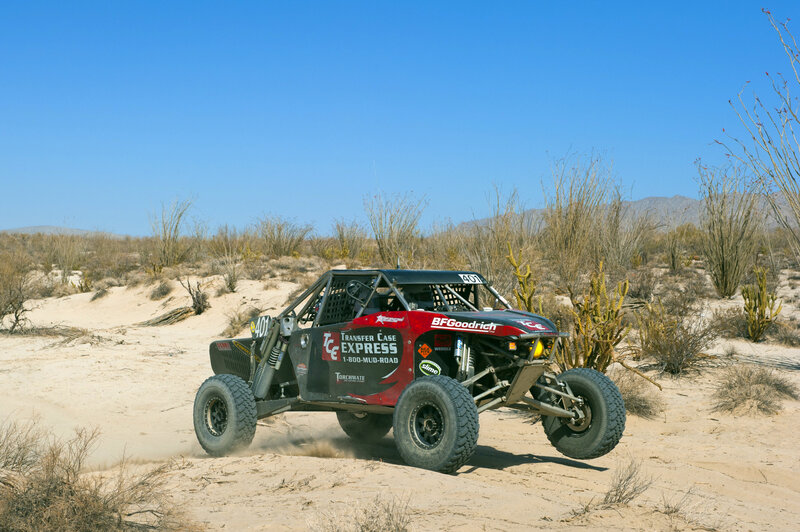 Racing Vehicle in Desert — Red