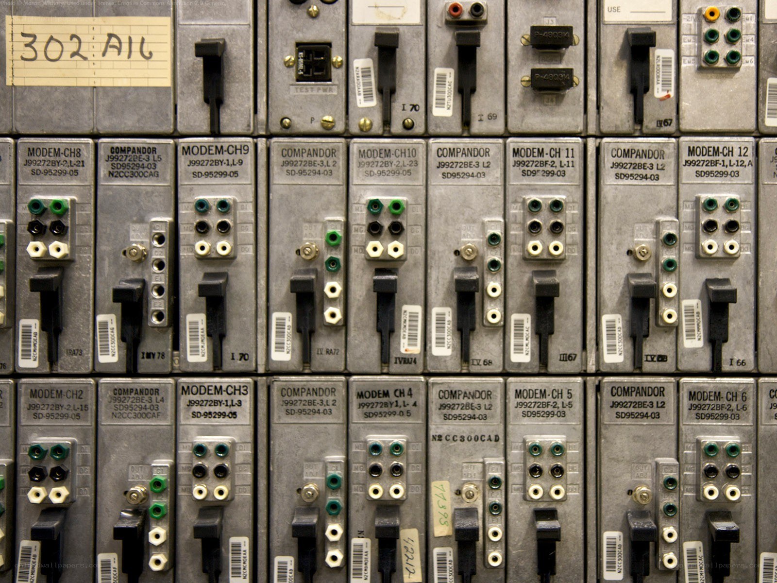 Racks of network modems