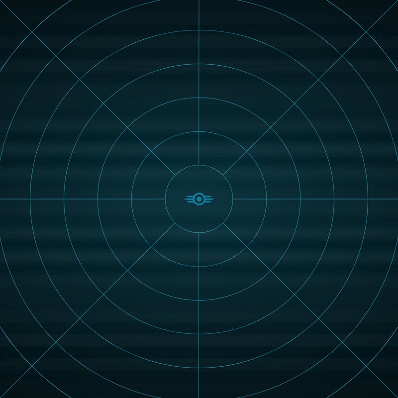 Radar Screen with Logo — Black, Technological