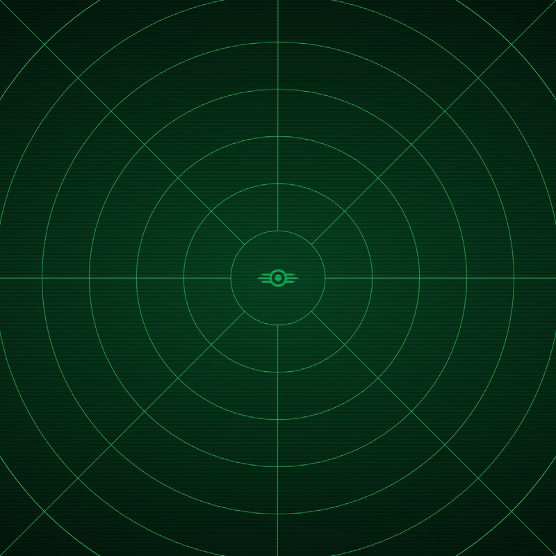 Radar Screen with Logo — Green