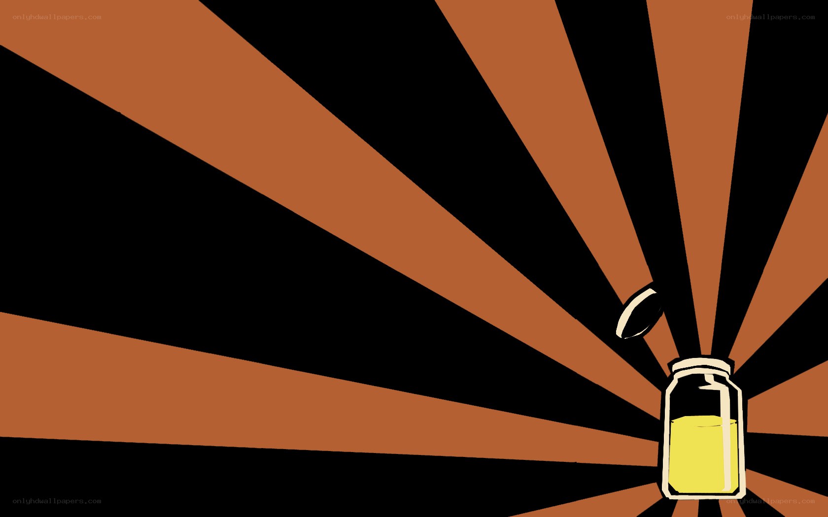 radiant bottle illustration