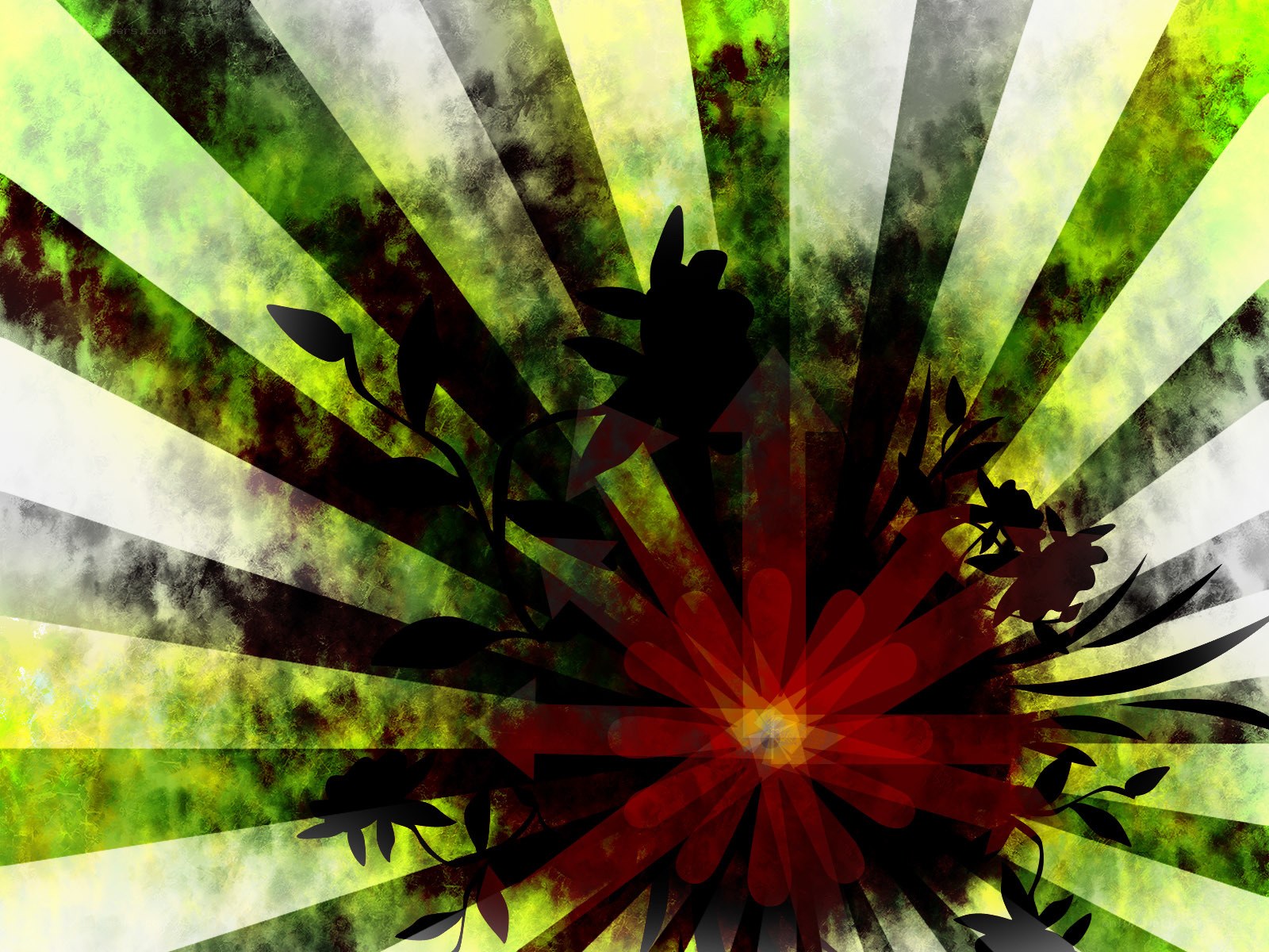 Radiant floral abstract design