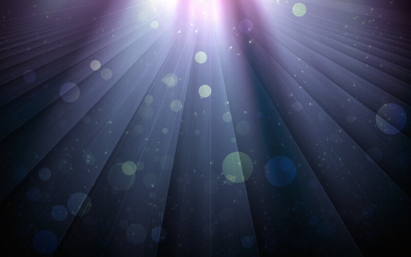 radiant light beams in space