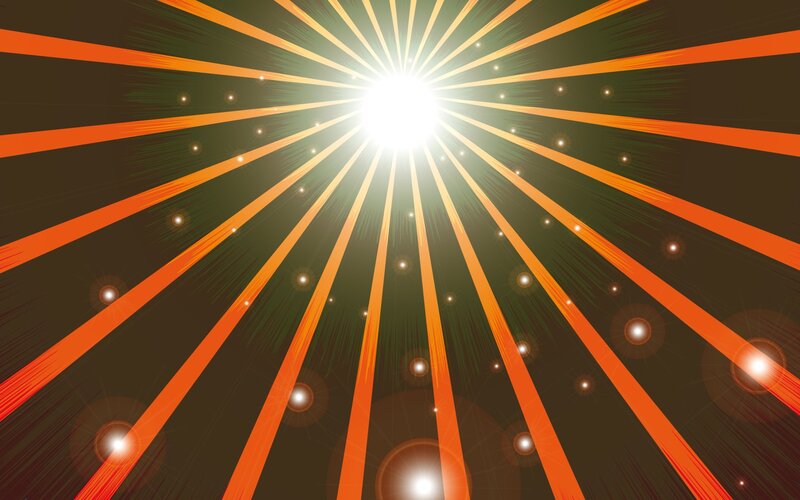 Radiant Light Beams — Orange
