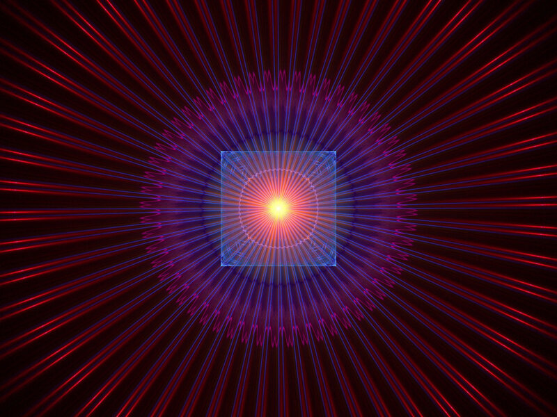 radiant square light pattern