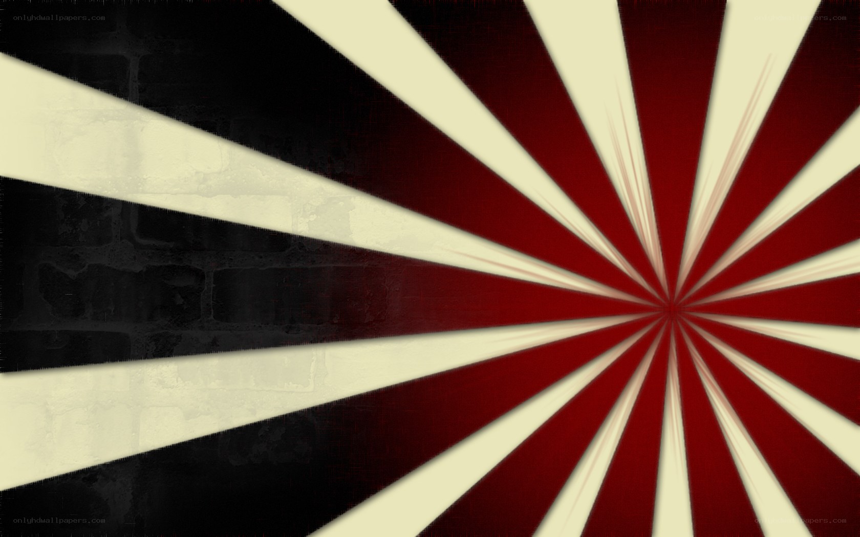 radiating red and black pattern