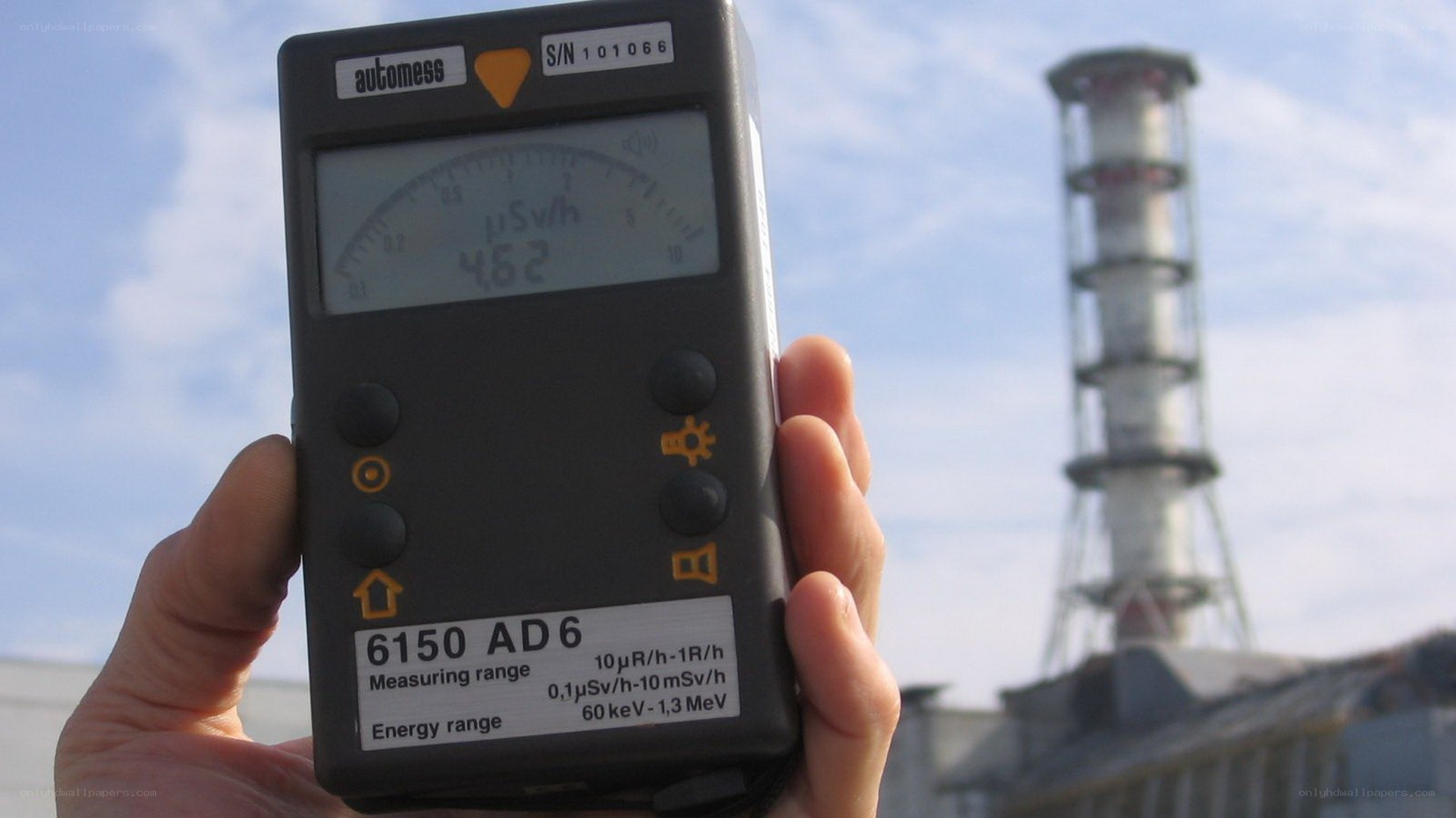 Radiation meter at Chernobyl