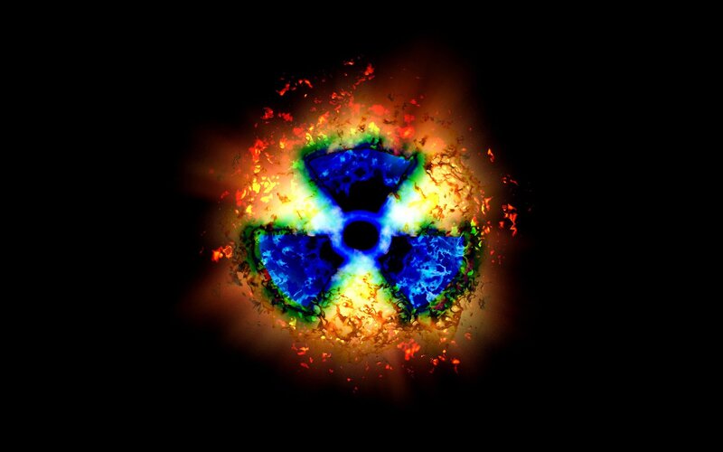 radiation symbol explosion