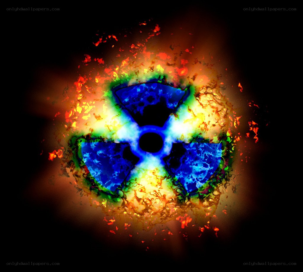 Radiation symbol explosion