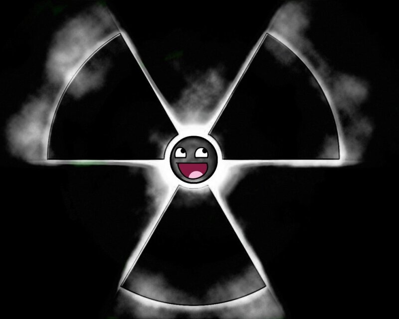 Radiation Symbol with Face