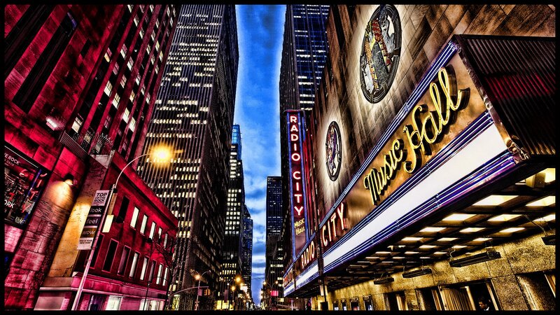 Radio City Music Hall at night