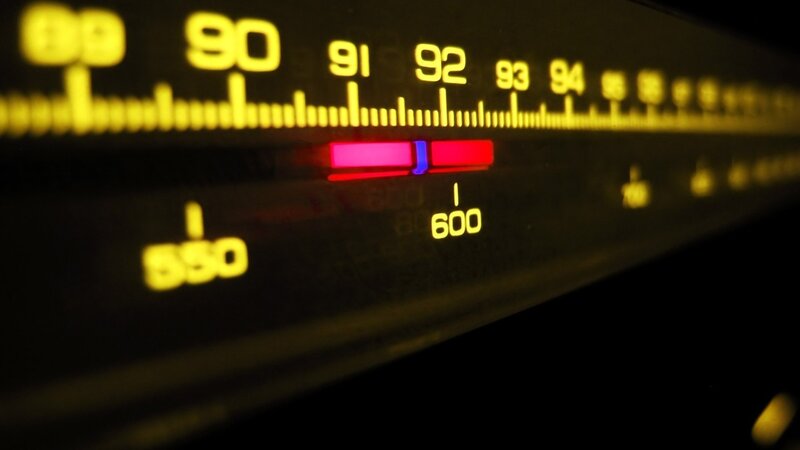 Radio Frequency Dial — Yellow, Dark, Night