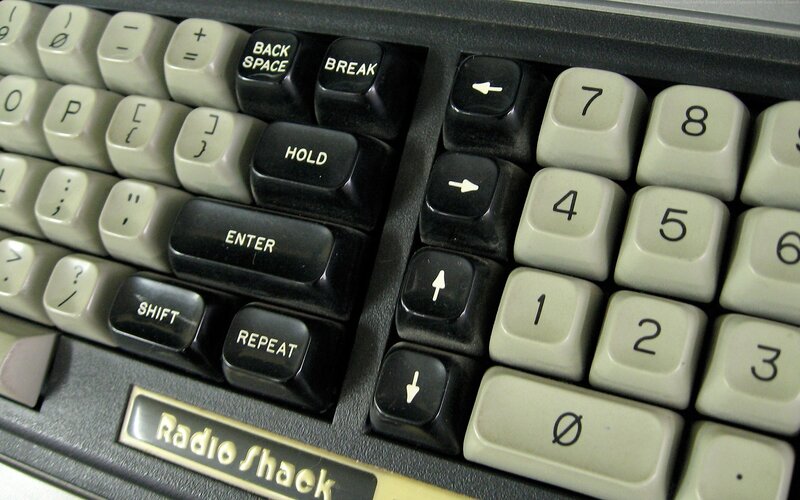Radio Shack keyboard close-up