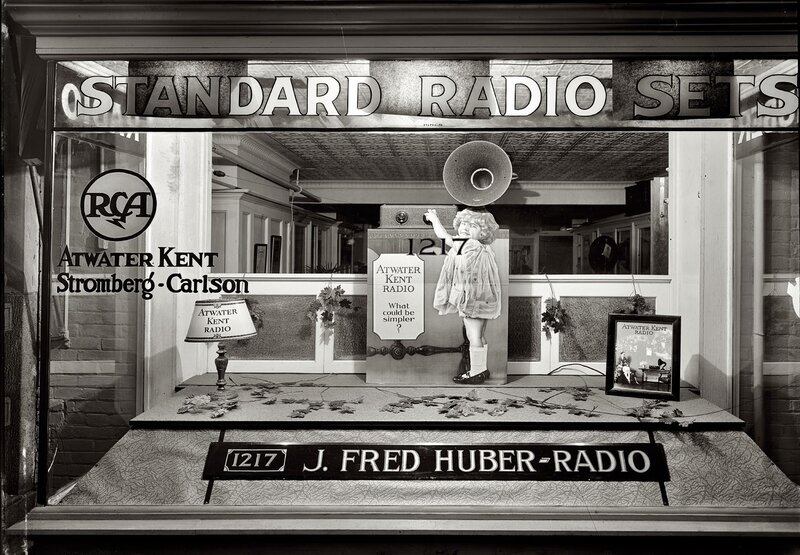 Radio store window display