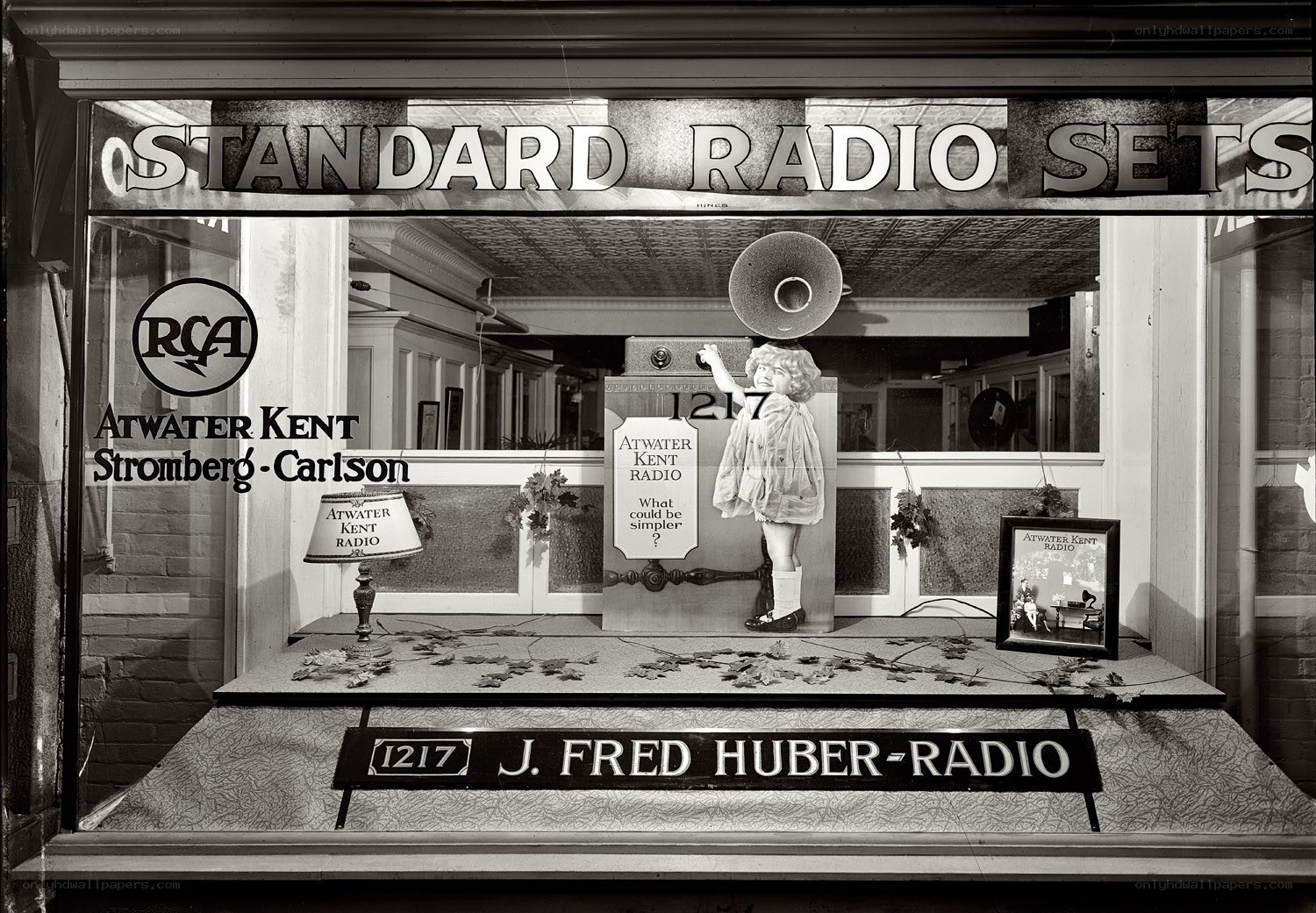 Radio store window display