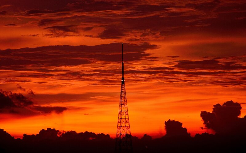 Radio Tower Silhouette
