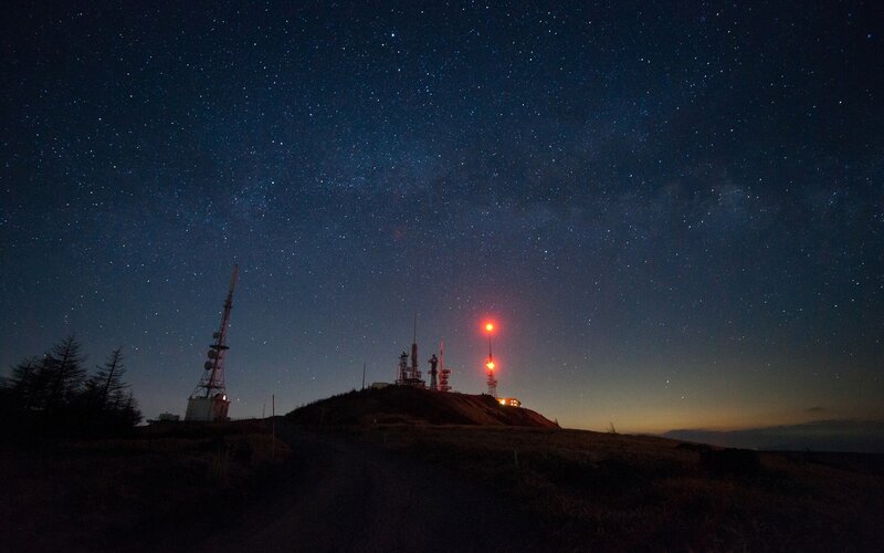 Radio Towers on Hill