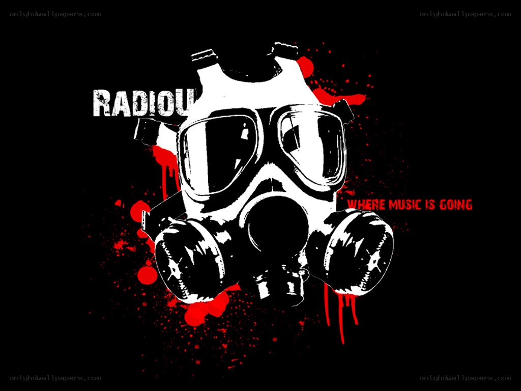 Radioactive gas mask art