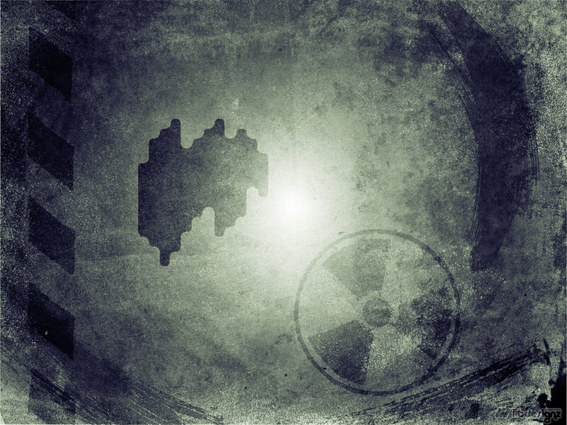 Radioactive Symbol and Pixel Heart
