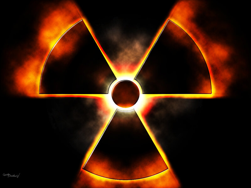 Radioactive Symbol — Black, Dramatic