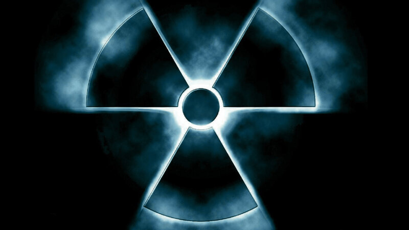 Radioactive Symbol — Blue, Dramatic