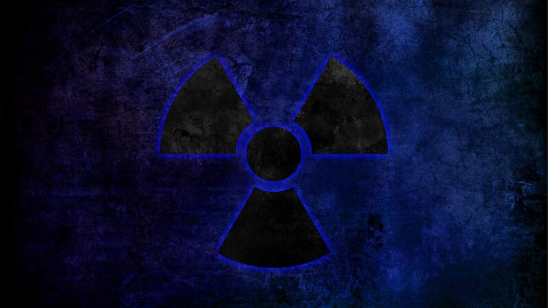 Radioactive Symbol — Blue