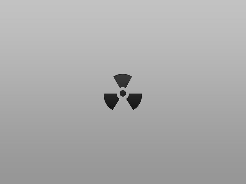 Radioactive Symbol — Gray, Neutral