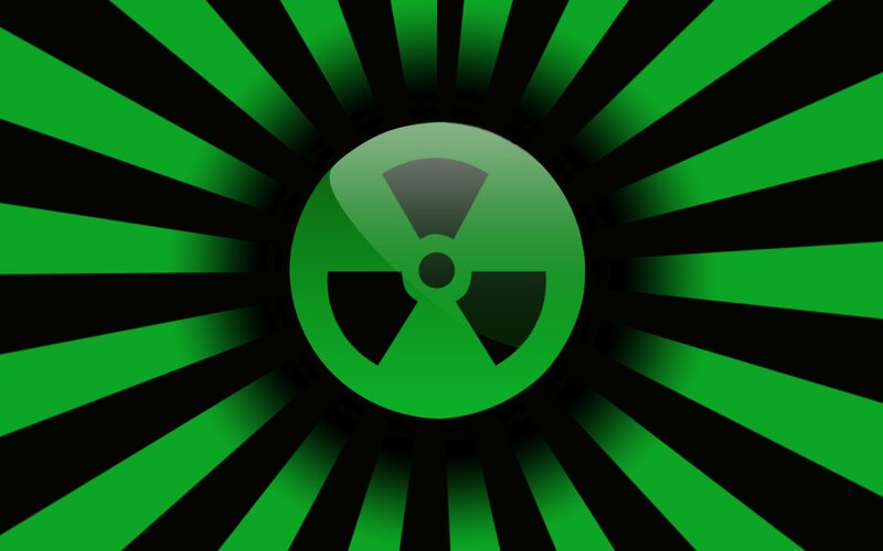 Radioactive Symbol — Green, Dramatic, Vector Art