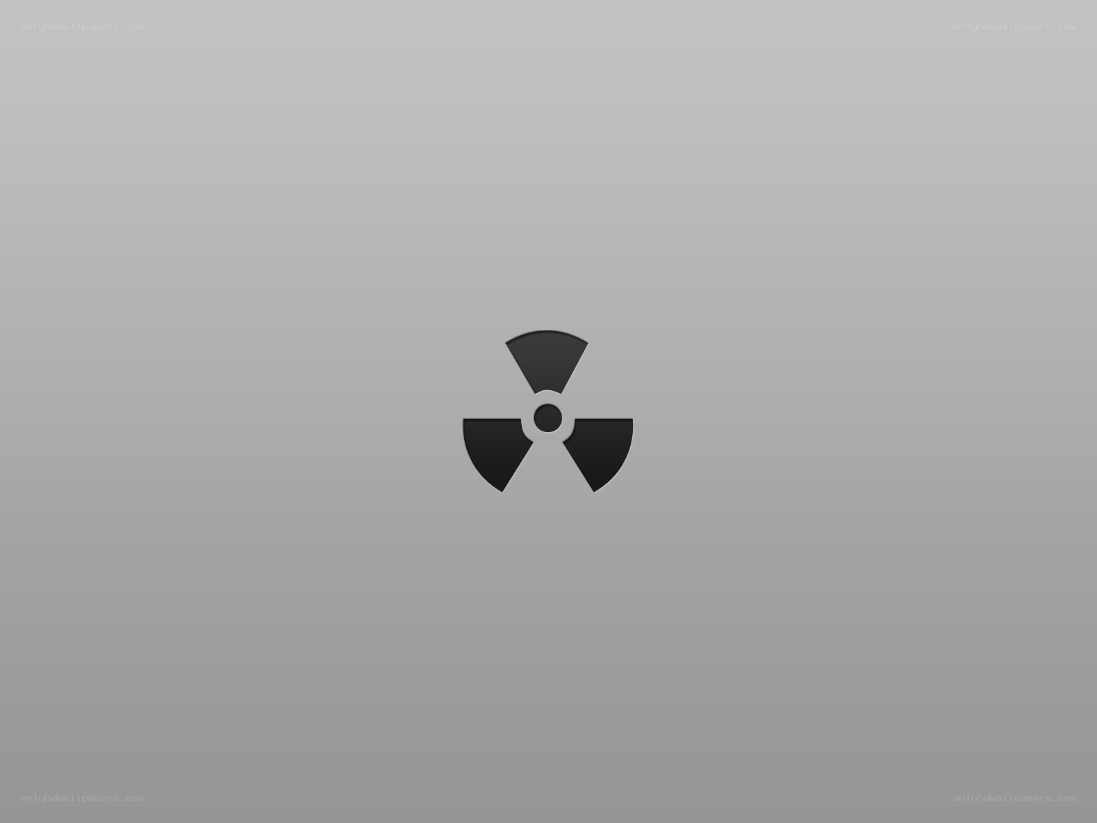 radioactive symbol on gray background