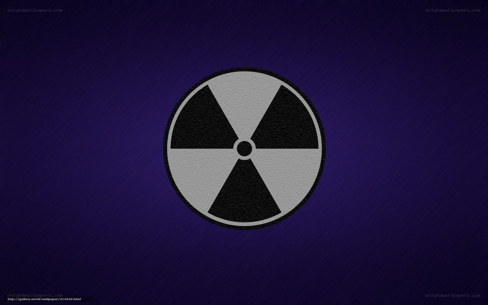 radioactive symbol on purple
