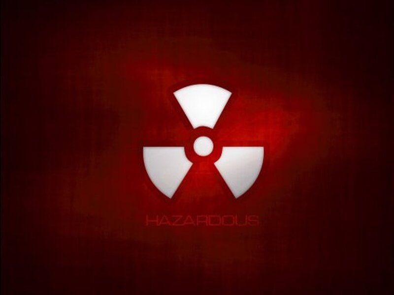 Radioactive Symbol — Red