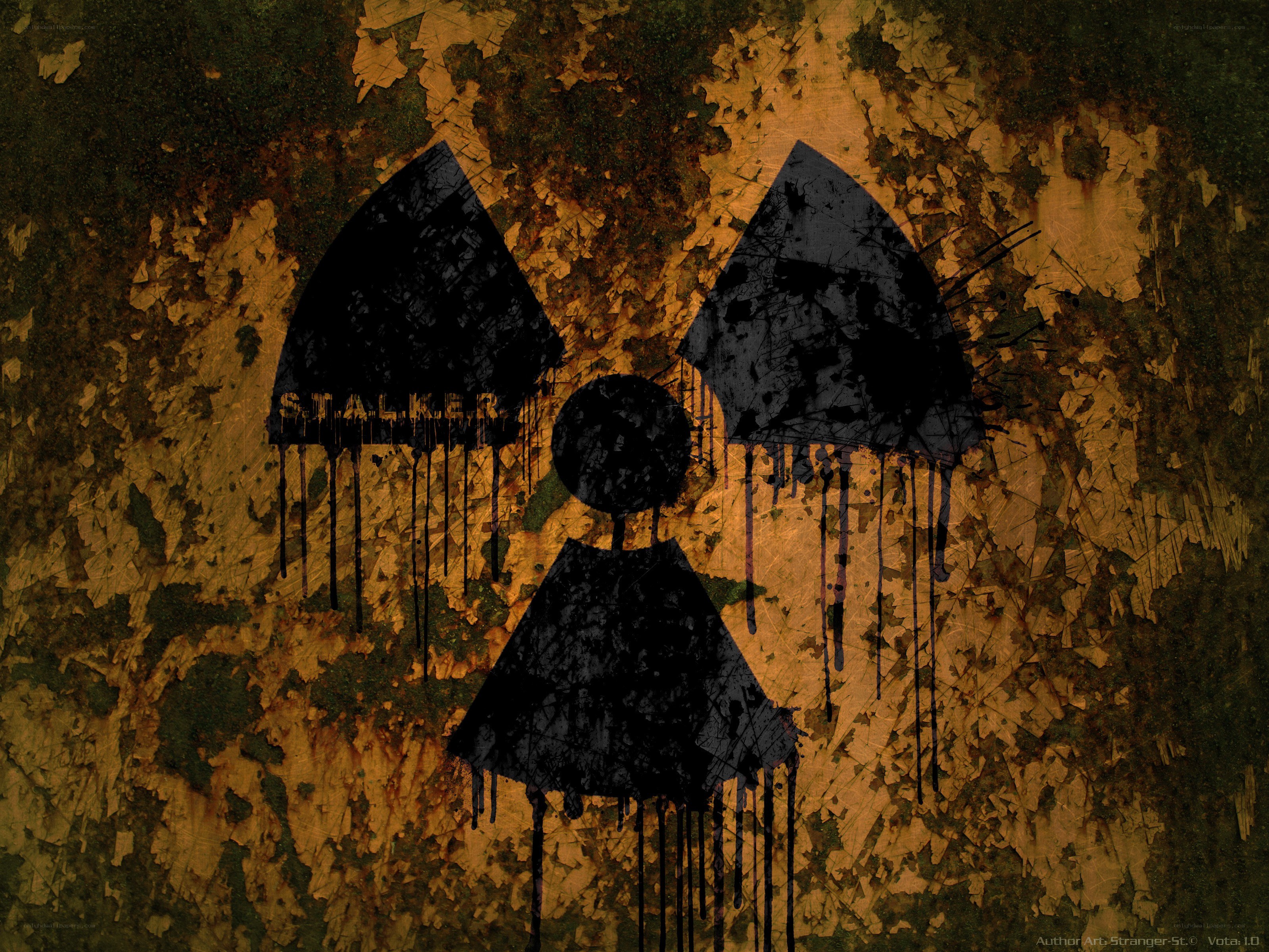 radioactive symbol with text