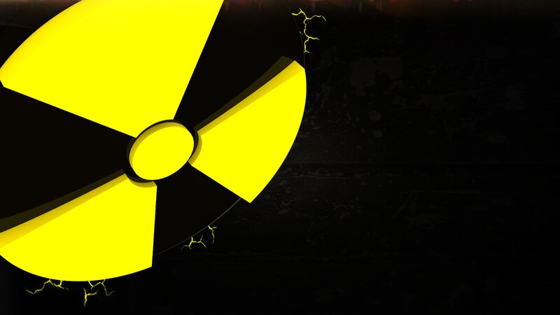 Radioactive Symbol — Yellow, Dramatic