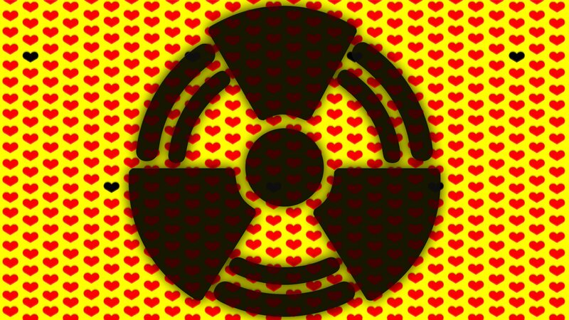 Radioactive Symbol — Yellow, Playful