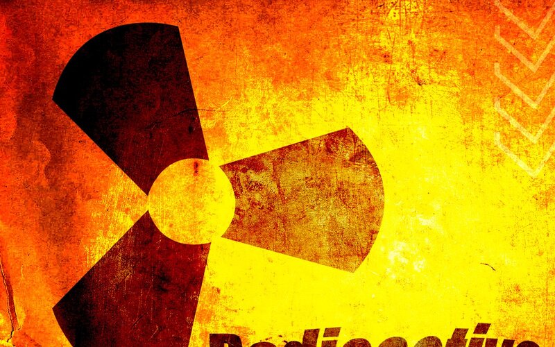 Radioactive Symbol — Yellow, Warning, Illustration