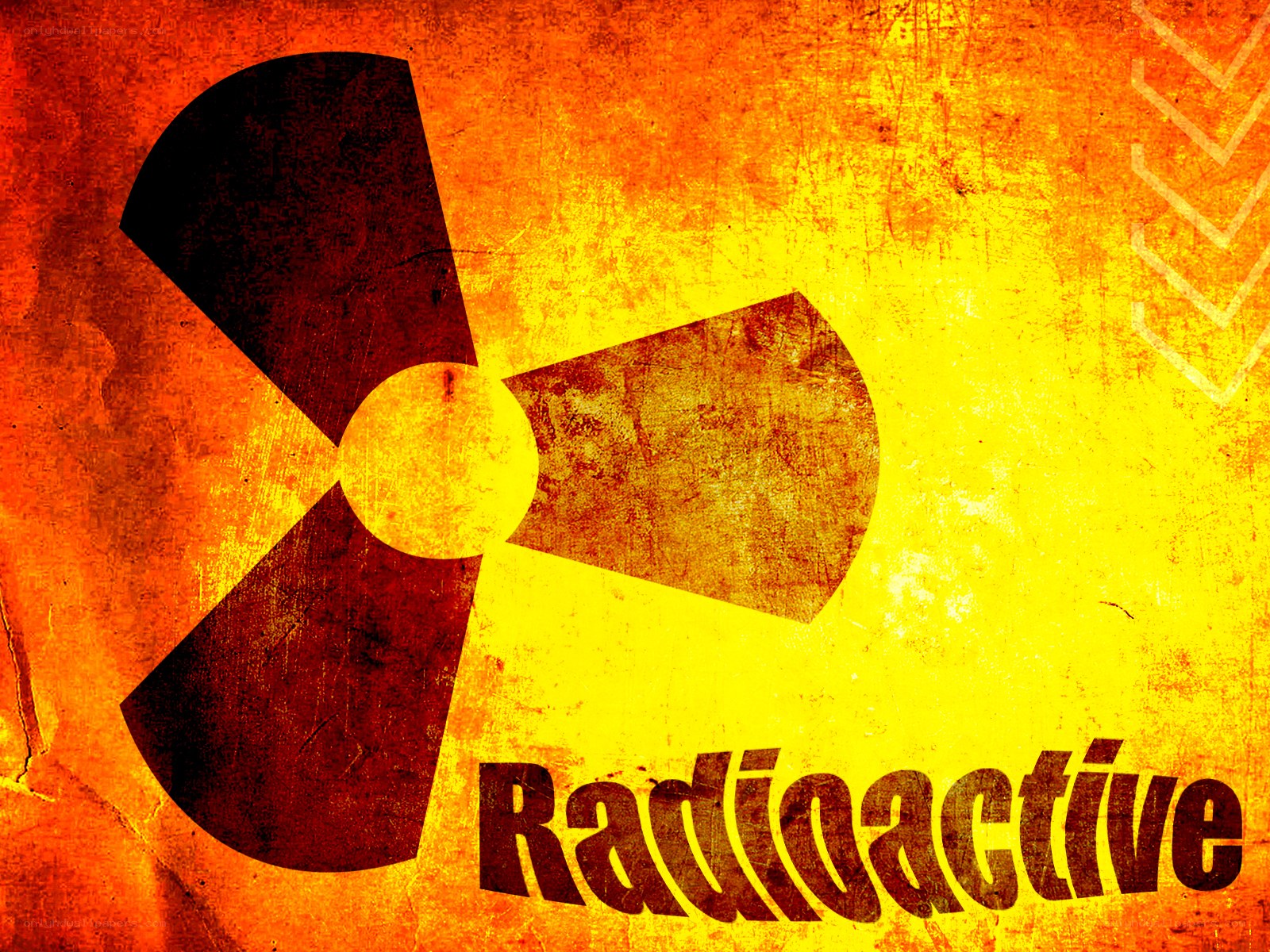 Radioactive warning sign