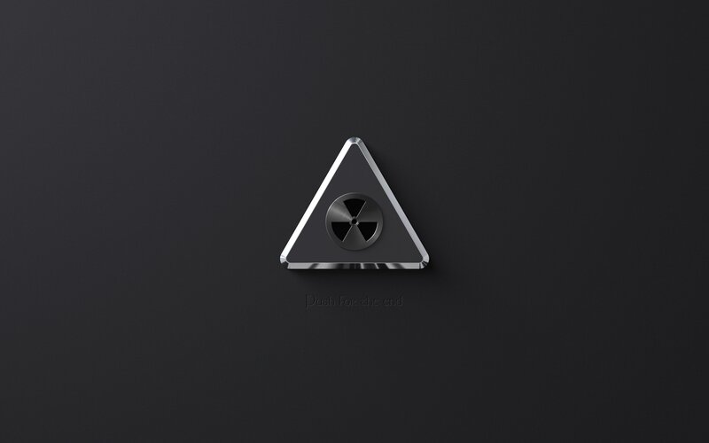 Radioactive Warning Sign — Black, Ominous
