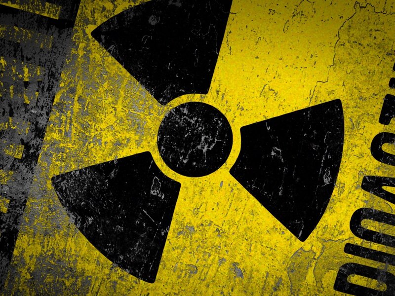 Radioactive Warning Symbol — Illustration, Text