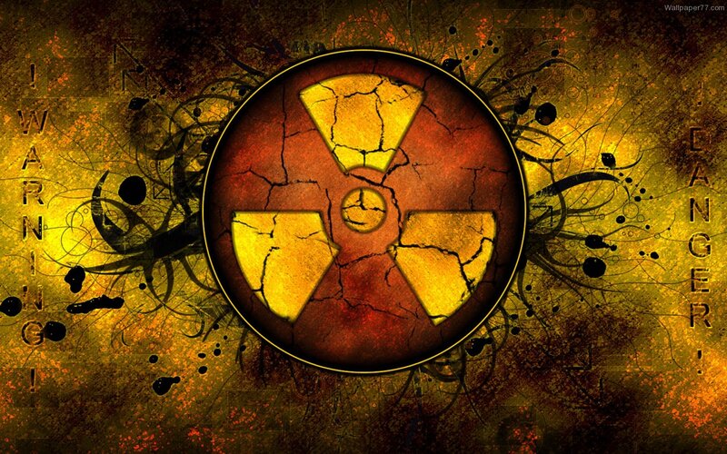 Radioactive Warning Symbol — Yellow, Dangerous