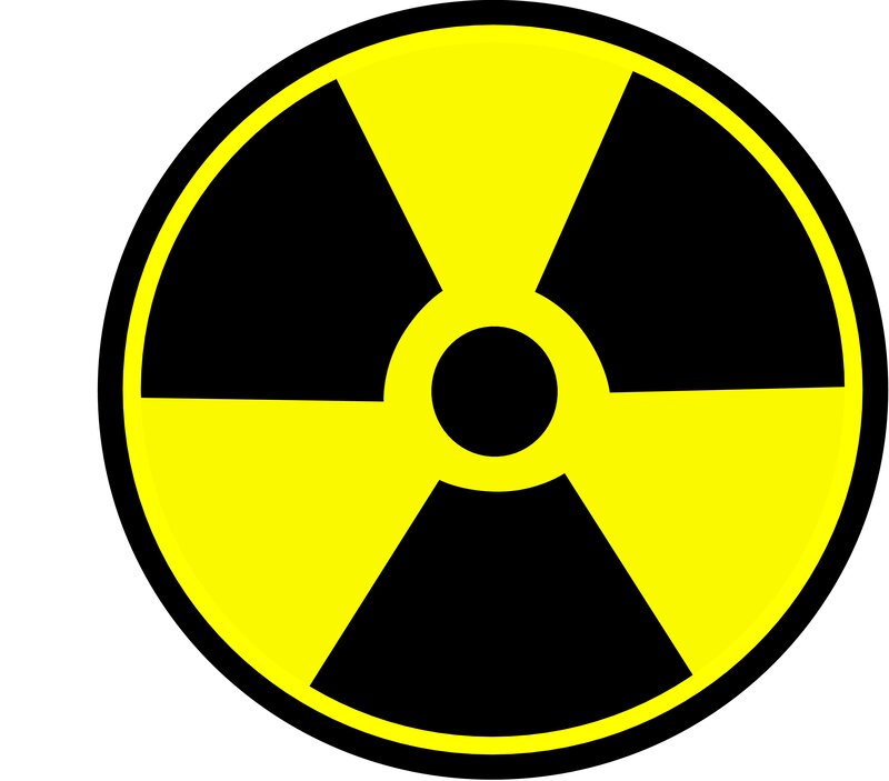 Radioactive Warning Symbol — Yellow, Vector Art, Circle