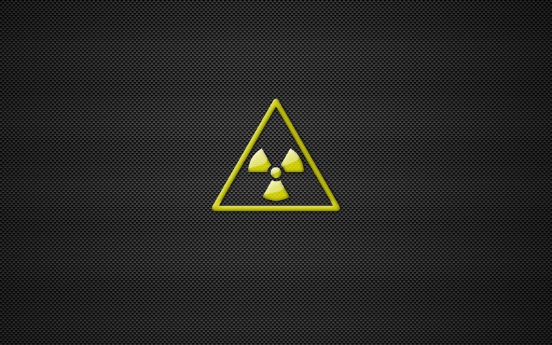 Radioactive Warning Symbol — Yellow, Vector Art, Triangle